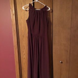 Burgundy bridesmaid dress